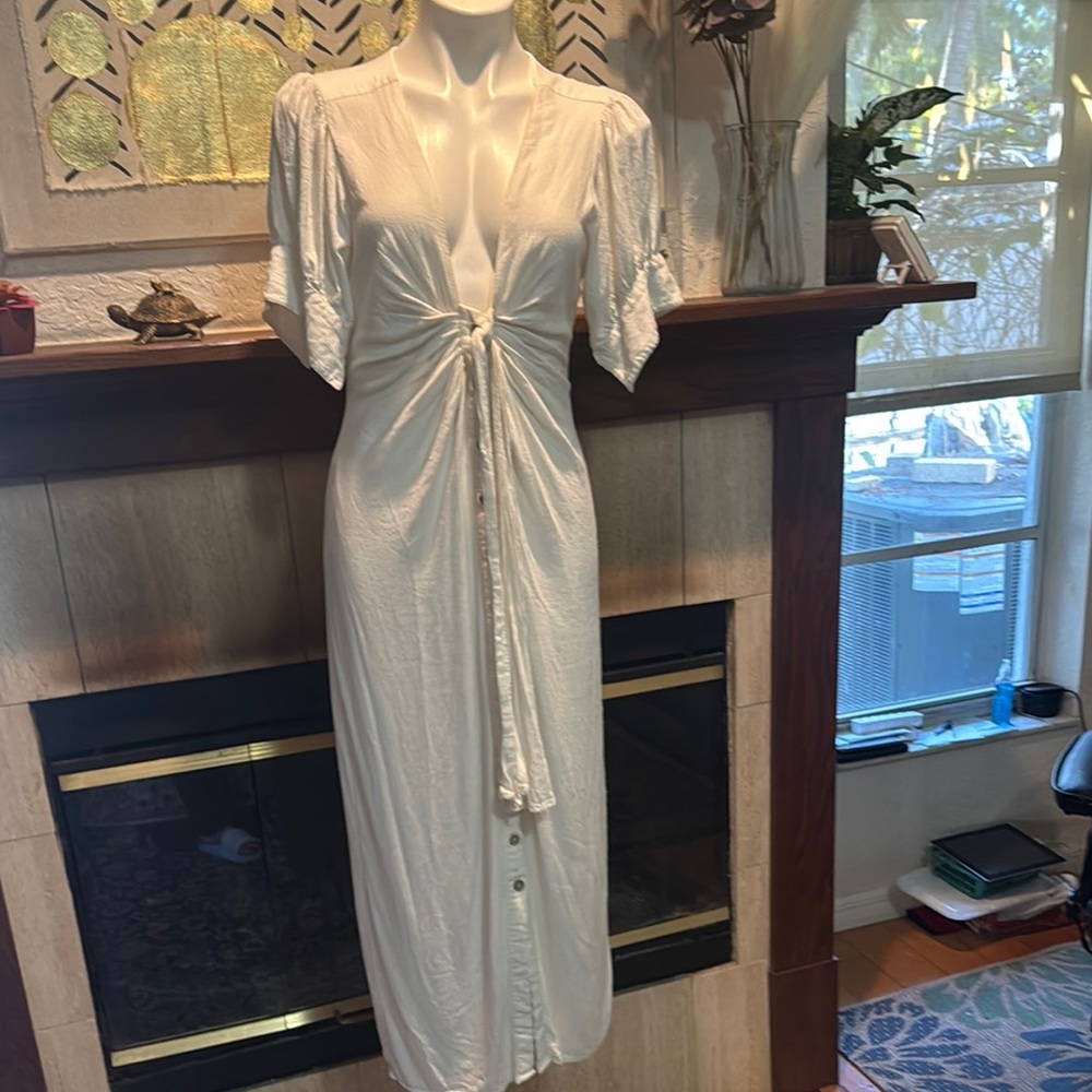 Free people off white button down dress
